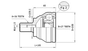 C.324 STATIM Шарнирный комплект, приводной вал