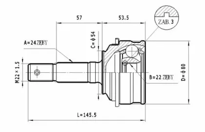 C.405 STATIM Шарнирный комплект, приводной вал