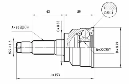C.478 STATIM Шарнирный комплект, приводной вал