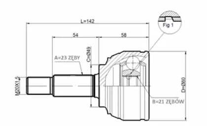 C.534 STATIM Шарнирный комплект, приводной вал