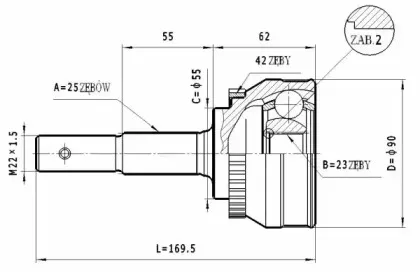 C.551 STATIM Шарнирный комплект, приводной вал