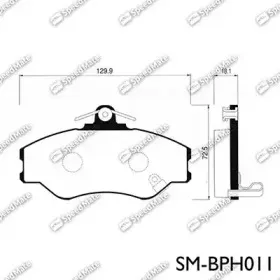 SM-BPH011 SpeedMate Комплект тормозных колодок, дисковый тормоз