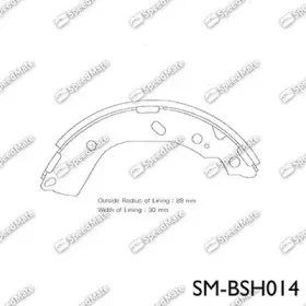 SM-BSH014 SpeedMate Комплект тормозных колодок