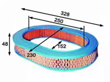 A333J JS ASAKASHI Воздушный фильтр