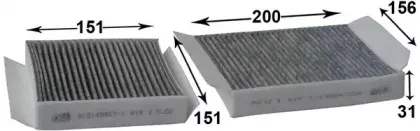 AC0145CSET JS ASAKASHI Фильтр, воздух во внутренном пространстве