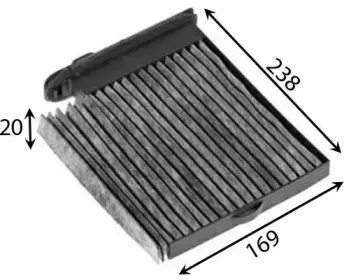 AC2509C JS ASAKASHI Фильтр, воздух во внутренном пространстве