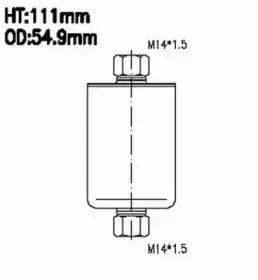 FS613J JS ASAKASHI Топливный фильтр
