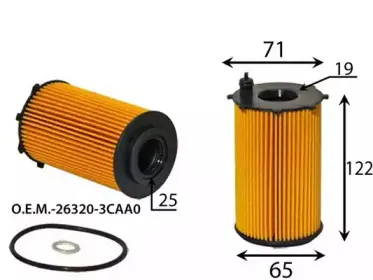 OE9306 JS ASAKASHI Масляный фильтр
