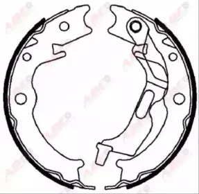 C00011ABE ABE Комплект тормозных колодок, стояночная тормозная система