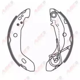 C0M007ABE ABE Комплект тормозных колодок