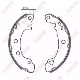 C0R006ABE ABE Комплект тормозных колодок