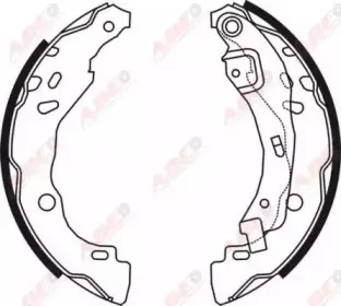 C0R023ABE ABE Комплект тормозных колодок