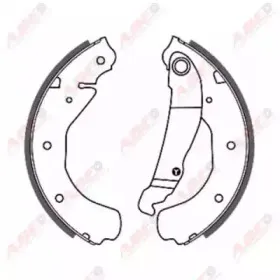 C0X003ABE ABE Комплект тормозных колодок