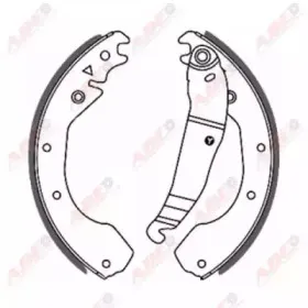 C0X004ABE ABE Комплект тормозных колодок