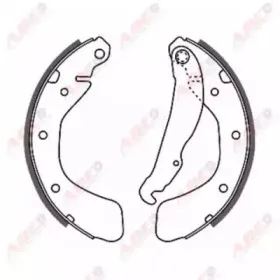 C0X008ABE ABE Комплект тормозных колодок