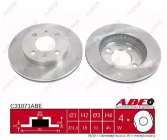 C31071ABE ABE Тормозной диск