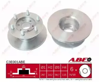 C3E001ABE ABE Тормозной диск