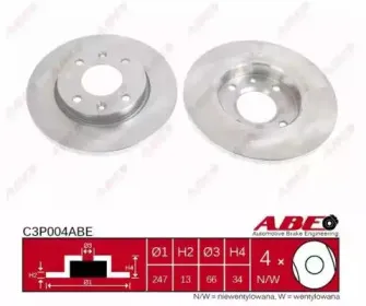 C3P004ABE ABE Тормозной диск