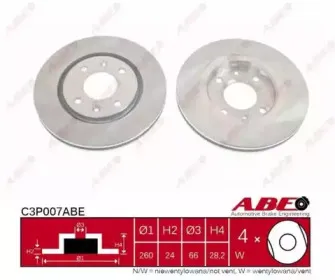 C3P007ABE ABE Тормозной диск