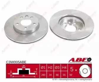 C3W005ABE ABE Тормозной диск