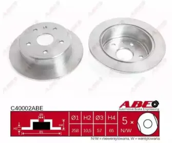 C40002ABE ABE Тормозной диск
