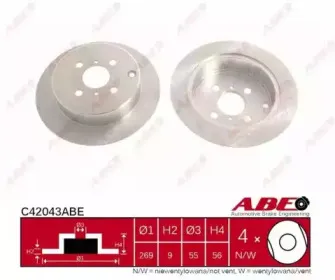 C42043ABE ABE Тормозной диск