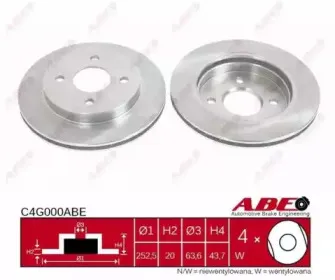 C4G000ABE ABE Тормозной диск