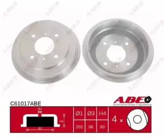 C61017ABE ABE Тормозной барабан