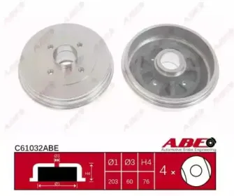 C61032ABE ABE Тормозной барабан