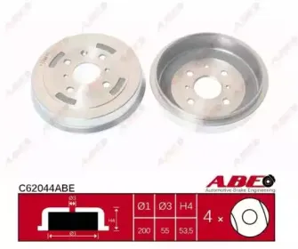C62044ABE ABE Тормозной барабан
