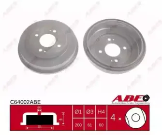 C64002ABE ABE Тормозной барабан