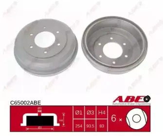 C65002ABE ABE Тормозной барабан