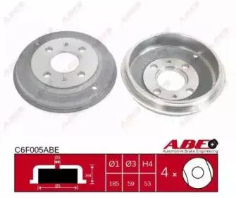 C6F005ABE ABE Тормозной барабан