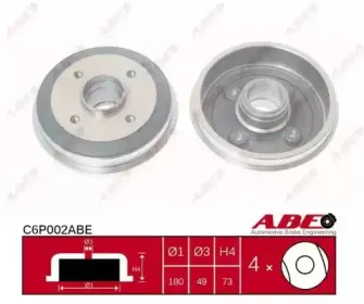 C6P002ABE ABE Тормозной барабан
