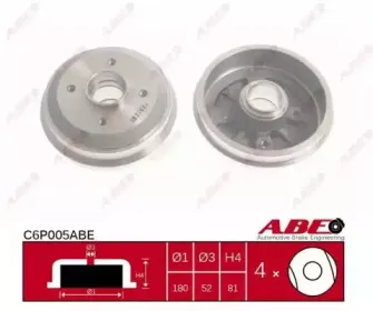 C6P005ABE ABE Тормозной барабан