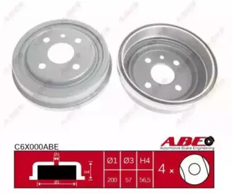 C6X000ABE ABE Тормозной барабан