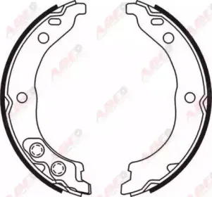 CRP002ABE ABE Комплект тормозных колодок, стояночная тормозная система