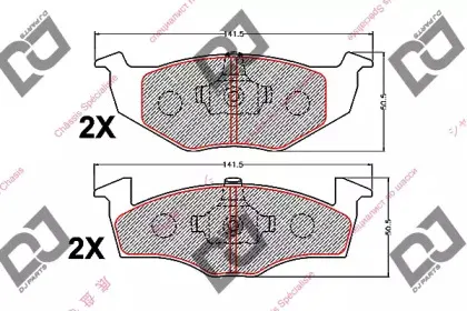 BP2169 DJ PARTS Комплект тормозных колодок, дисковый тормоз
