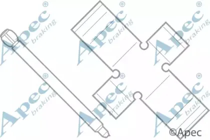 KIT424 APEC braking Комплектующие, тормозные колодки