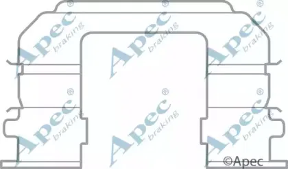 KIT1004 APEC braking Комплектующие, тормозные колодки