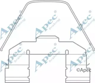 KIT1009 APEC braking Комплектующие, тормозные колодки
