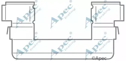 KIT1016 APEC braking Комплектующие, тормозные колодки