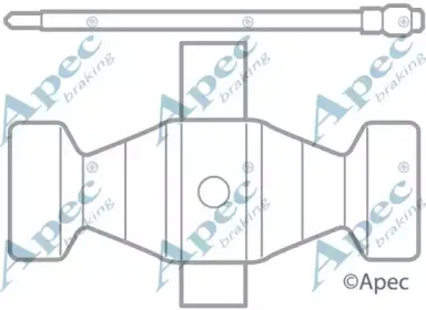 KIT1054 APEC braking Комплектующие, тормозные колодки