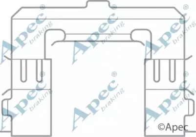 KIT1075 APEC braking Комплектующие, тормозные колодки