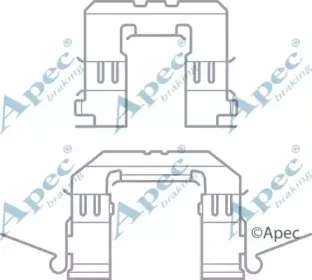KIT1079 APEC braking Комплектующие, тормозные колодки