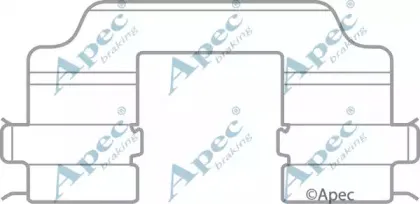 KIT1092 APEC braking Комплектующие, тормозные колодки
