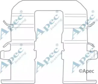 KIT1111 APEC braking Комплектующие, тормозные колодки