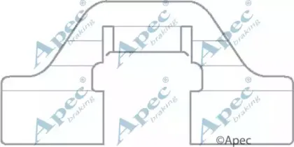 KIT1115 APEC braking Комплектующие, тормозные колодки