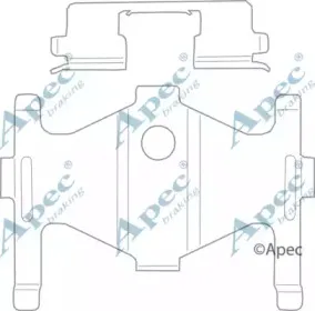 KIT1123 APEC braking Комплектующие, тормозные колодки