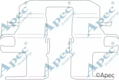 KIT1140 APEC braking Комплектующие, тормозные колодки